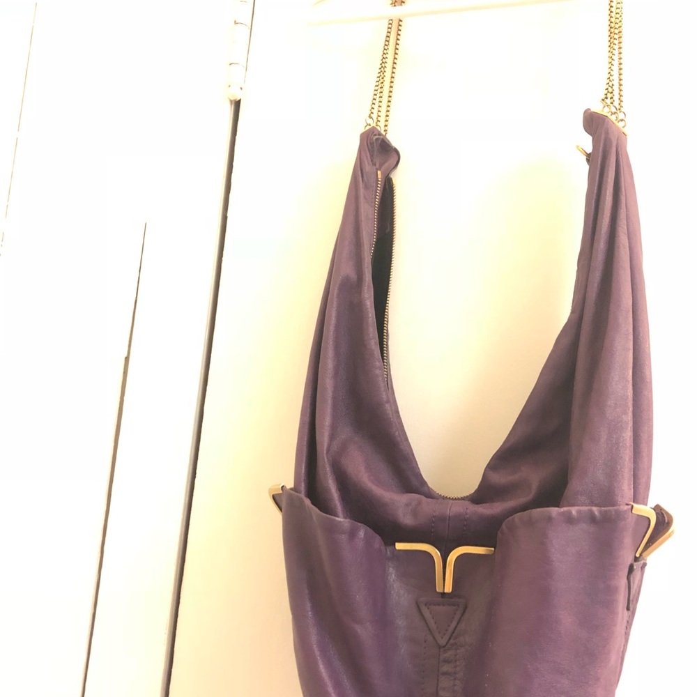 Chloe leather Triple Chain Milton Hobo Bag.